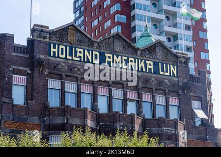 Ehemaliges Holland Amerika Lijn Gebäude, jetzt Hotel New York, Rotterdam, Niederlande Stockfoto