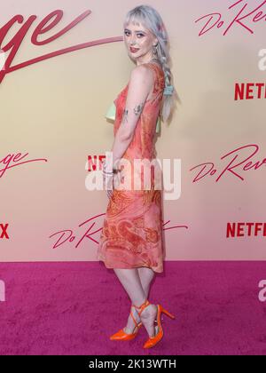 Hollywood, Usa. 14. September 2022. HOLLYWOOD, LOS ANGELES, KALIFORNIEN, USA - 14. SEPTEMBER: Mazie kommt bei der Los Angeles Special Screening von Netflix's 'Do Revenge' an, die am 14. September 2022 im Netflix Tudum Theater in Hollywood, Los Angeles, Kalifornien, USA, stattfand. (Foto von Xavier Collin/Image Press Agency) Quelle: Image Press Agency/Alamy Live News Stockfoto