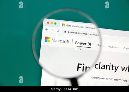 Ostersund, Schweden - 25. Juni 2022: Microsoft Power BI-Website. Microsoft Power BI ist eine interaktive Software zur Datenvisualisierung, die von M entwickelt wurde Stockfoto