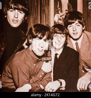EMI CD Disc Booklet - The Beatles - Live bei der BBC. Stockfoto