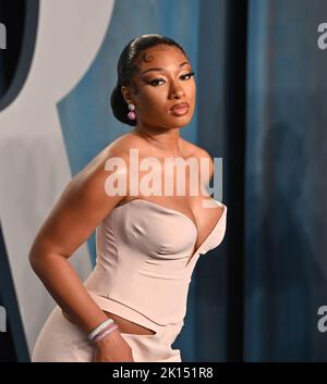 Megan Thee Hengst nimmt an der Vanity Fair Oscar Party 2022 Teil, die von Radhika Jones am 27. März 2 im Wallis Annenberg Center for the Performing Arts veranstaltet wird Stockfoto