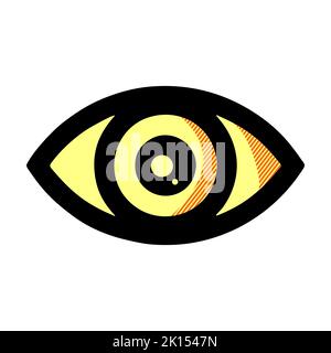 Eye Icon, Eye Icon Image, Eye Icon Vector im modernen flachen Stil für Web, Grafik und mobiles Design. Vektor mit Augensymbol auf weißem Hintergrund isoliert. Auge i Stockfoto