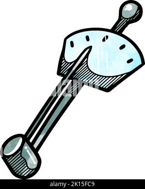 Symbol für Drehmomentschlüssel in Wasserfarbe Stock Vektor