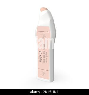 Flasche Creme isoliert auf weißem Hintergrund Stockfoto