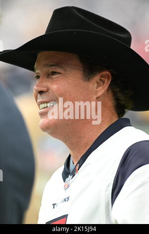 Multi-Platin-Plattenkünstler Clay Walker vor dem NFL-Fußballspiel zwischen den Indianapolis Colts und den Houston Texans am 11. September 2022 Stockfoto