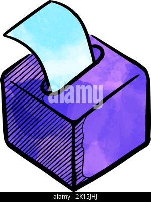 Handgezeichnetes Seidenpapier im Aquarellstil Stock Vektor
