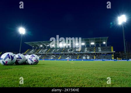 Offizielle Spielbälle der Serie A im Stadion Carlo Castellani während der Serie A Spiel zwischen Empoli und Roma im Stadio Carlo Castellani, Empoli, Italien Stockfoto