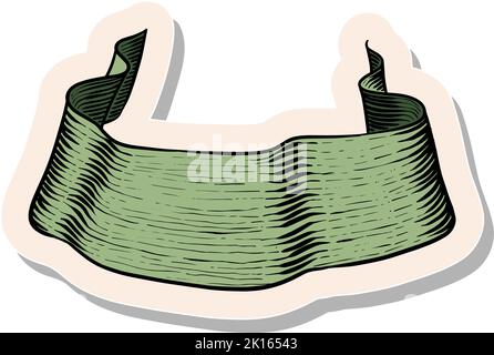 Handgezeichnete Band Banner Vintage-Elemente in Sticker-Stil Vektor-Illustration Stock Vektor