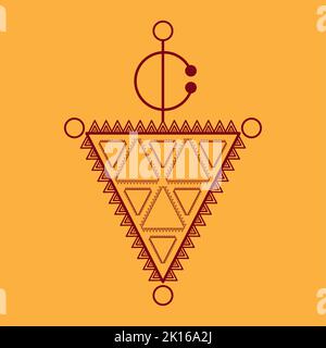 Vektor-Illustration Von Tazerzit. Das Berber Juweliersymbol. Amazigh Kulturfibel. Stock Vektor