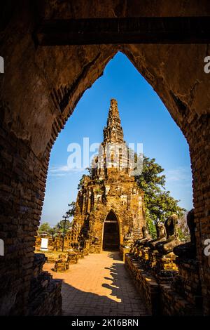 Wat Chaiwatthanaram Ruinentempel in Ayutthaya, Thailand Stockfoto