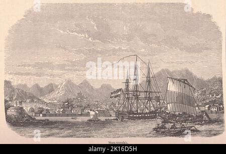 Nagasaki Japan c1857. Aus Le Monde illustré, 14 1857. November No31. Stockfoto