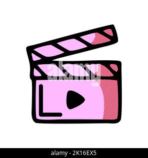 Film-Symbol isoliert auf weißem Hintergrund von Tab-Leiste und Einstellungen Sammlung. Film-Symbol trendy und moderne Film-Symbol für Logo, Web, App, UI. Film Stockfoto