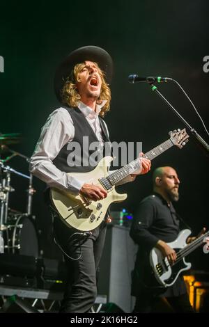 Riga, Lettland. 15. September 2022. Die schwedische Band OPETH tritt im Palladium Riga auf. Kredit: Gints Ivuskans/Alamy Live Nachrichten Stockfoto