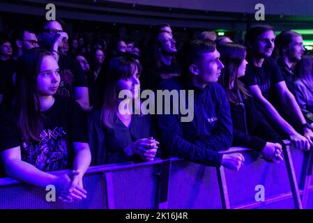 Riga, Lettland. 15. September 2022. Die schwedische Band OPETH tritt im Palladium Riga auf. Kredit: Gints Ivuskans/Alamy Live Nachrichten Stockfoto