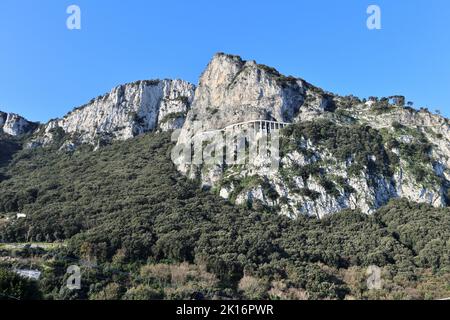 Capri - Monte Solaro da Via Palazzo a Mare la mattina presto Stockfoto