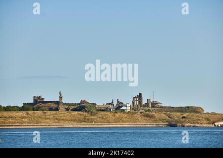 Collingwood Monument North Shields und Tynemouth Priory and Castle Stockfoto