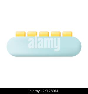 Tastatur von Computer 3D Symbol Vektorgrafik auf weißem Hintergrund Stock Vektor