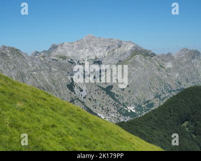 Apuanische Alpen in der Toskana, Italien Stockfoto