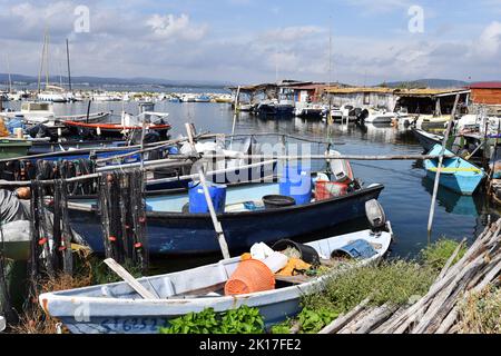 Pointe Courte - Sète - Hérault - Frankreich Stockfoto