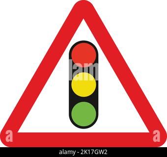 Verkehrssignale, das Straßenverkehrszeichen, Hinweisschilder, Schilder mit roten Kreisen sind meist unerschwinglich. Platten unter Schilder qualifizieren ihre m Stock Vektor