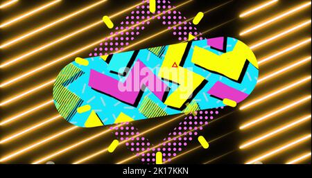 Bild eines riesigen Verkaufstextes über leichten Wegen Stockfoto