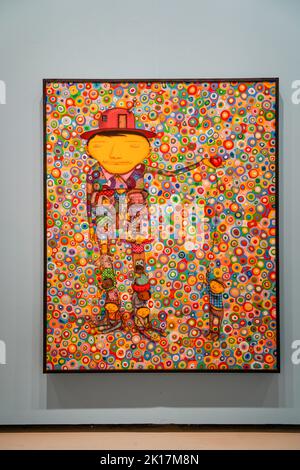 Ausstellung OS Gemeos, OS Yemeos, im Zentrum für zeitgenössische Kunst von Malaga, CAC Museum in Malaga, Andalusien, Stockfoto