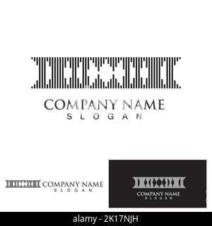 Equalizer Sound Waves Logo Vektor Illustration Design-Vorlage Stock Vektor