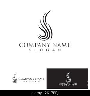 Haar wave Logo und Symbole Stock Vektor