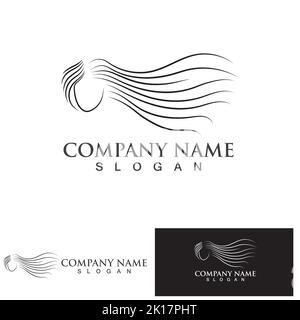 Haar wave Logo und Symbole Stock Vektor