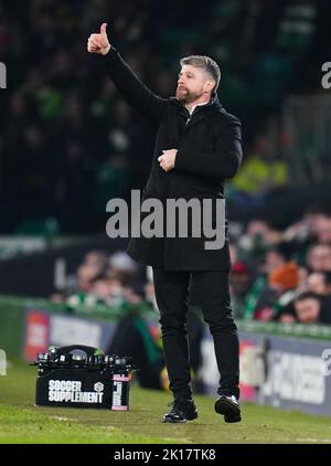 Aktenfoto vom 02-03-2022 von Stephen Robinson, der einräumt, dass eine Reihe von Faktoren St. Mirrens Weg gehen müssen, wenn sie Celtic am Sonntag schockieren sollen. Ausgabedatum: Freitag, 16. September 2022. Stockfoto