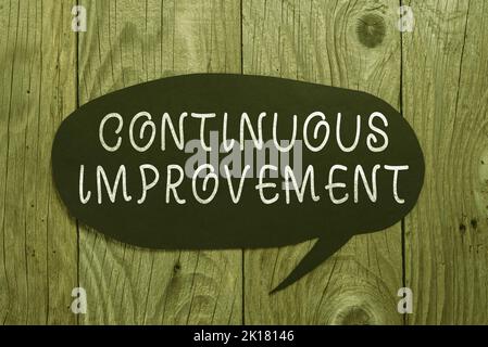 Konzeptionelle Darstellung kontinuierliche Verbesserung. Business-Schaufenster laufende Bemühungen, nie endende Änderungen voranzutreiben Stockfoto