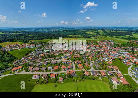 Scheidegg in Westallgäu von oben Stockfoto