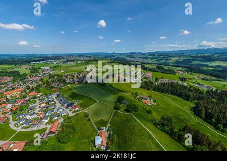 Scheidegg in Westallgäu von oben Stockfoto