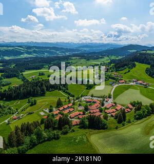Scheidegg in Westallgäu von oben Stockfoto