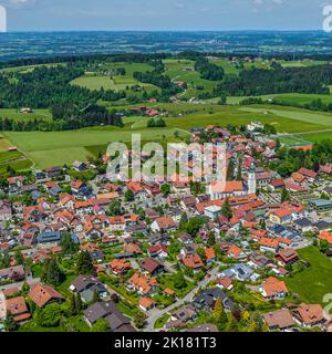 Scheidegg in Westallgäu von oben Stockfoto