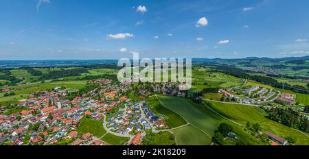 Scheidegg in Westallgäu von oben Stockfoto