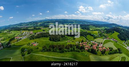 Scheidegg in Westallgäu von oben Stockfoto