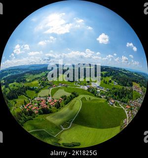 Scheidegg in Westallgäu von oben Stockfoto