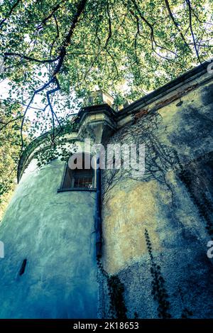 Schloss Bosiljevo, mittelalterliche Burg von Frankopan Familie und jetzt in einem Zustand der Reparatur, Karlovac County, Kroatien Stockfoto