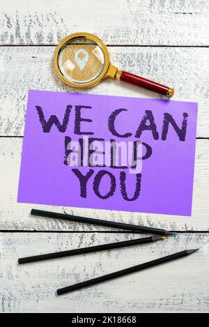 Schreiben mit Text Erstellen Sie Ihre Marke. Business Concept Support-Unterstützung durch Kundendienst Stockfoto