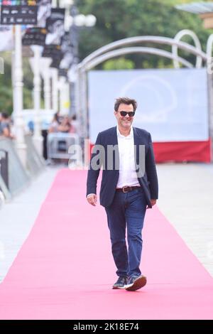 San Sebastian, Spanien. 16. September 2022. 16. September 2022, Donostia/San Sebastian, Euskadi, Spanien: François Ozon nahm am 16. September 2022 im Victoria Eugenia Theater in Donostia/San Sebastian, Spanien, am Red Carpet „Peter von Kant“ während des 70. San Sebastian International Film Festival Teil (Bildquelle: © Jack Abuin/ZUMA Press Wire) Bildquelle: ZUMA Press, Inc./Alamy Live News Stockfoto