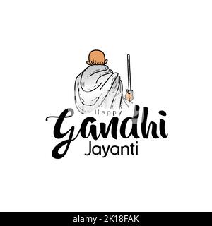 Happy gandhi jayanti Vektor Illustration Stock Vektor