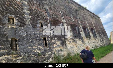 La Fortification, Fort Saint Pierre bei Sonnenuntergang. Maastricht. Niederlande. Stockfoto