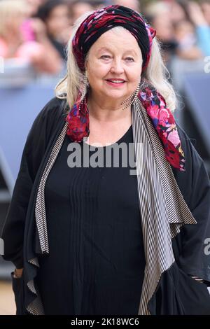 16. September 2022, Madrid, Madrid, Spanien: Hanna Schygulla kommt während des San Sebastian International Film Festival 70. am 16. September 2022 in Donostia / San Sebastian, Spanien, im Maria Cristina Hotel an (Bild: © Jack Abuin/ZUMA Press Wire) Stockfoto