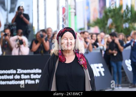 16. September 2022, Madrid, Madrid, Spanien: Hanna Schygulla kommt während des San Sebastian International Film Festival 70. am 16. September 2022 in Donostia / San Sebastian, Spanien, im Maria Cristina Hotel an (Bild: © Jack Abuin/ZUMA Press Wire) Stockfoto