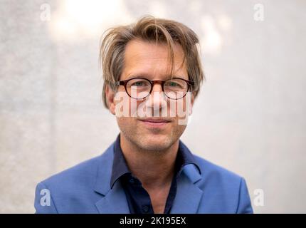 Berlin, Deutschland. 16. September 2022. Der Autor Jan Wagner kommt zu den Internationalen literaturfestspielen Berlin 22., um eine Lesung zu halten. Quelle: Monika Skolimowska/dpa/Alamy Live News Stockfoto