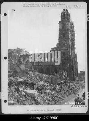 Bombardierte Gebäude In Furth, Deutschland. Stockfoto