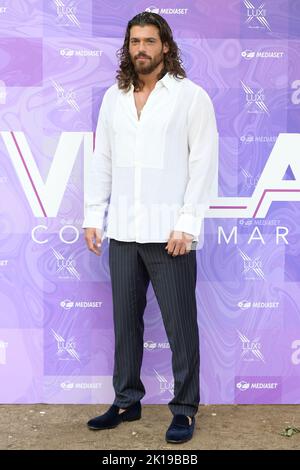 Rom, Italien. 16. September 2022. Can Yaman nimmt an der Fotozelle von Mediaset Fiction Viola come il Mare im Casa del Cinema Garten Teil. Kredit: SOPA Images Limited/Alamy Live Nachrichten Stockfoto