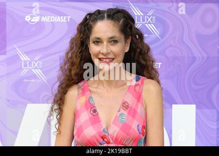 Rom, Italien. 16. September 2022. Simona Cavallari nimmt an der Fotozelle von Mediaset Fiction Viola come il Mare im Casa del Cinema Garten Teil. Kredit: SOPA Images Limited/Alamy Live Nachrichten Stockfoto