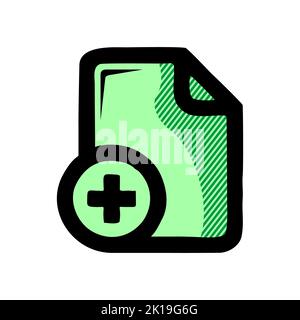 Add file Icon isoliert auf weißem Hintergrund aus verschiedenen Sammlung. Add file Icon trendy und modern Add file Symbol für Logo, Web, App, UI. Add Stockfoto